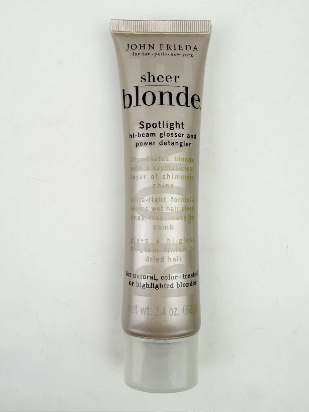 John Frieda Sheer Blonde Spotlight Hi Beam Glosser & Detangler Hair 2.4 oz NOS